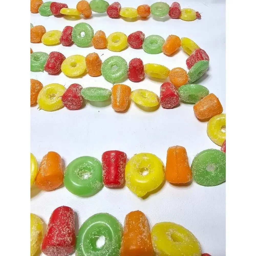 Vintage Sugared Candy Christmas Garland Plastic Blow Mold 110